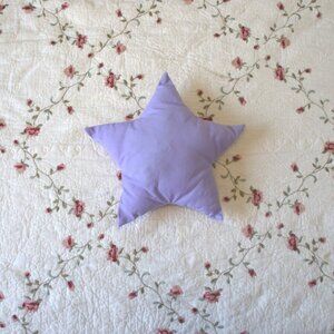 (2/$20)  Star Shaped Kawaii Pillow Size SMALL Lavender